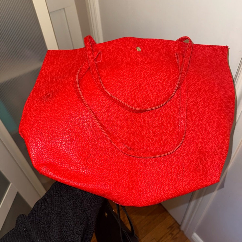 Red and Black Women's Tote Bag Set - Picture 5 of 5